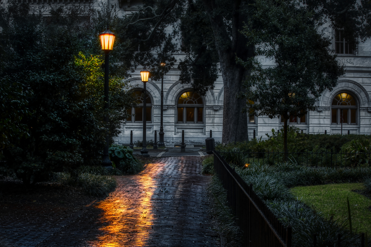 Nighttime Savannah Georgia